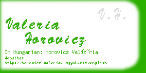 valeria horovicz business card